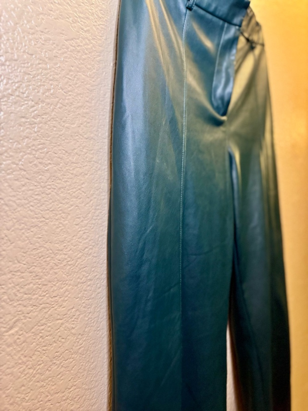 7 For All Mankind High Waist Faux Leather Cropped Pant